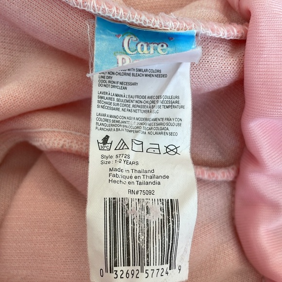 Vintage Rainbow Carebear Costume Girls Pink 1-2 Years SHIPS FAST FOR HALLOWEEN - Picture 6 of 8